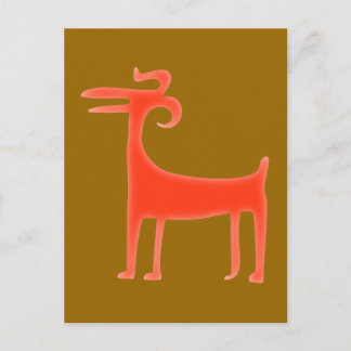 Cartão Postal Camada Paläo-Indianer, animal nativo americano