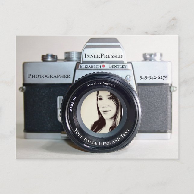 Cartão Postal Câmara antiga tirando sua foto para fotógrafos (Frente)