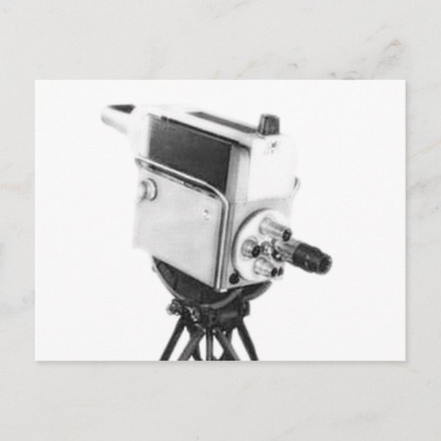 Cartão Postal Câmara de TV de difusão antiga TK (Frente)