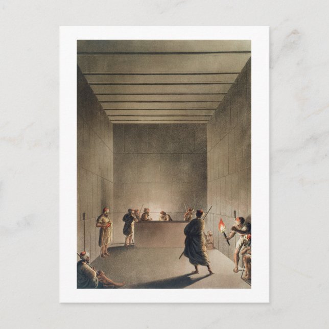 Cartão Postal Câmara e Sarcófago na Pirâmide Excelente de Gi (Frente)