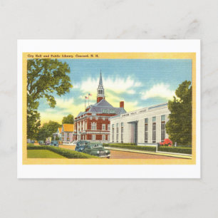Cartão Postal Câmara Municipal de Concord, New Hampshire, Vintag