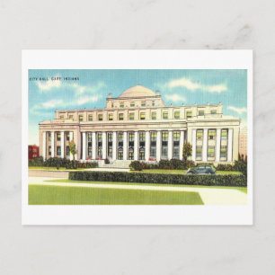 Cartão Postal Câmara Municipal de Gary, Indiana, Viagem Vintage