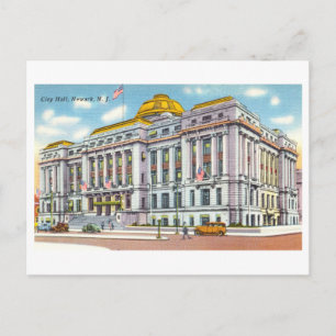 Cartão Postal Câmara Municipal em Newark, Nova Jersey, Viagem Vi