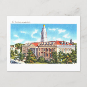 Cartão Postal Câmara Municipal em Schenectady, Nova York, Viagen