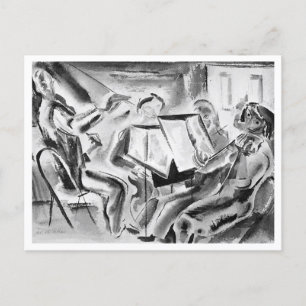 Cartão Postal Câmara Musical Group Vintage Watercolor