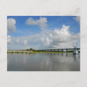 Cartão Postal Camarão Boat Tybee Island Georgia