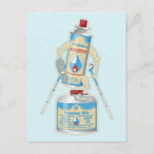 Cartão Postal Câmaras de gás de fogão de campo, caminhada engraç