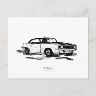 Cartão Postal Camaro 1969