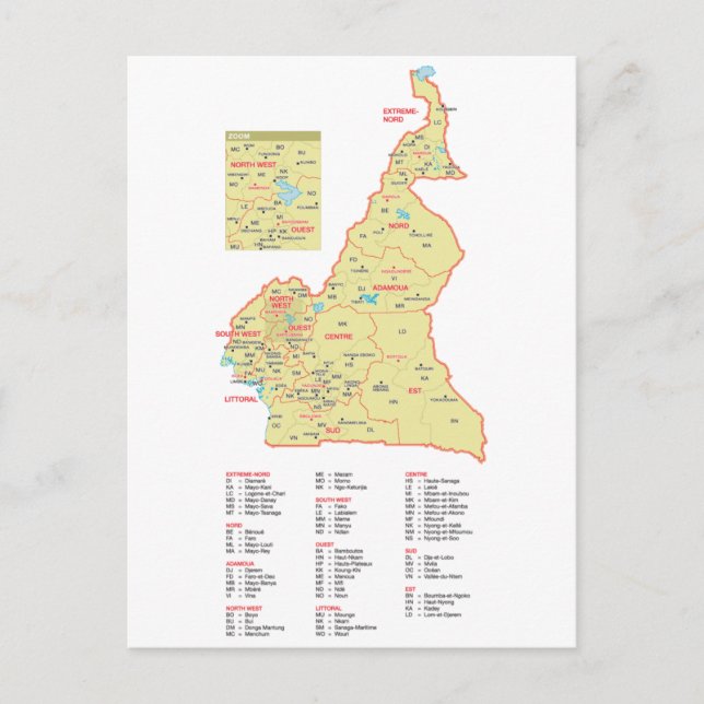 Cartão Postal Camarões (Frente)