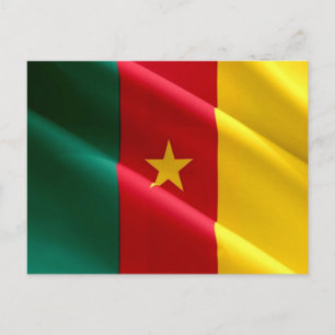 Cartão Postal Camarões - Bandeira dos Camarões -