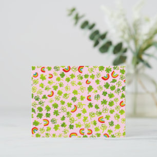 Cartão Postal Camarões d'água e Rainbows Irish St Patty's