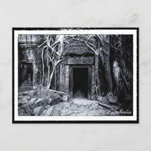 Cartão Postal Camboja - Porta Secreta, Templos Angkor Watt
