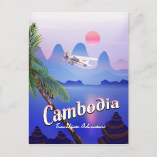 Cartão Postal Camboja 'Viaje para a Aventura'