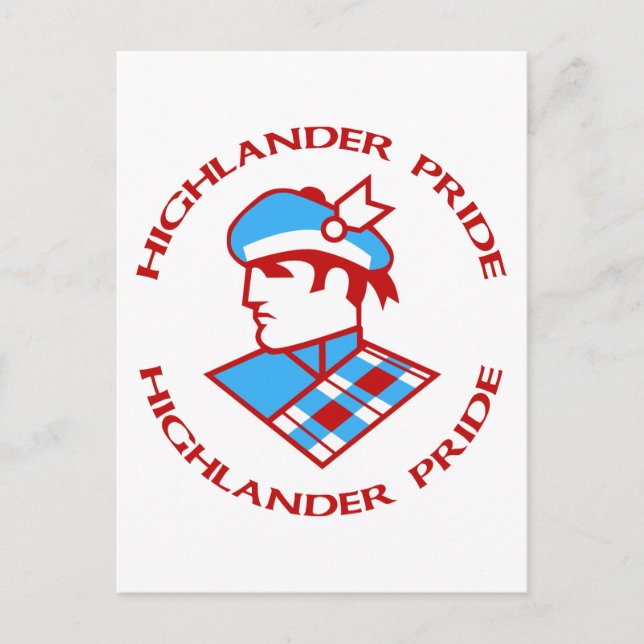 Cartão Postal Cambria Heights Highlander Pride Design (Frente)