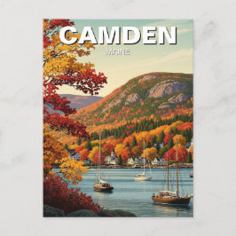 Cartão Postal Camden Maine Viagem