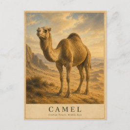 Cartão Postal Camelo Deserto Arábico VINTAGE