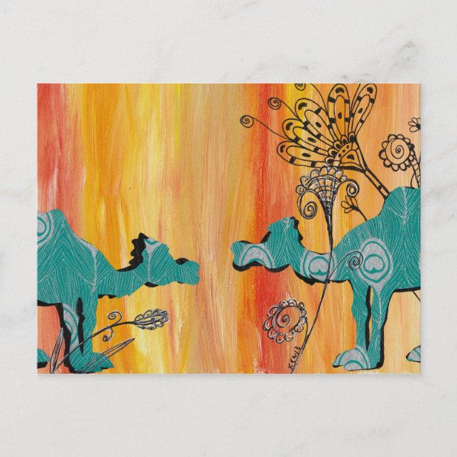 Cartão Postal Camelos Pavão (Frente)