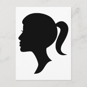 Cartão Postal Cameo Silhouette Girl