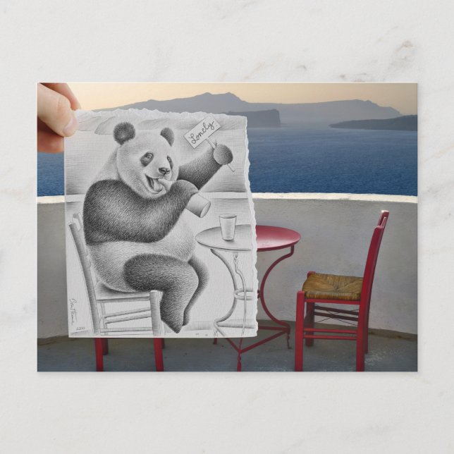 Cartão Postal Câmera De Lápis - Solitário (Frente)