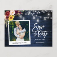 Câmera Instantânea Floral Jars Blue Wood Salvar a