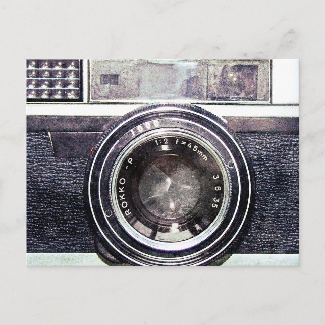 Cartão Postal Câmera preta antiga (Frente)