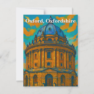 Cartão Postal Câmera Radcliffe na pintura de Oxford Gouache