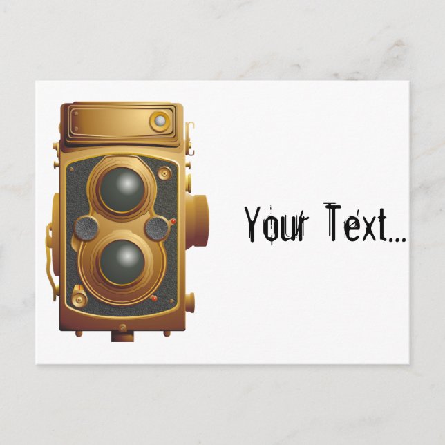Cartão Postal Câmera Steampunk antiga (Frente)