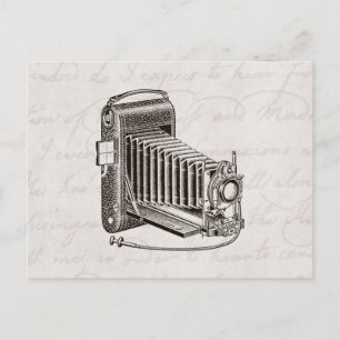 Cartão Postal Câmera Vintage - Câmeras Antigas Retrô Fotográ