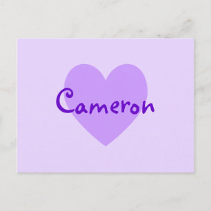 Cartão Postal Cameron em Roxo