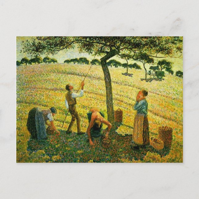 Cartão Postal Camille Pissarro - Apple Picting at Eragny-sur-Ept (Frente)
