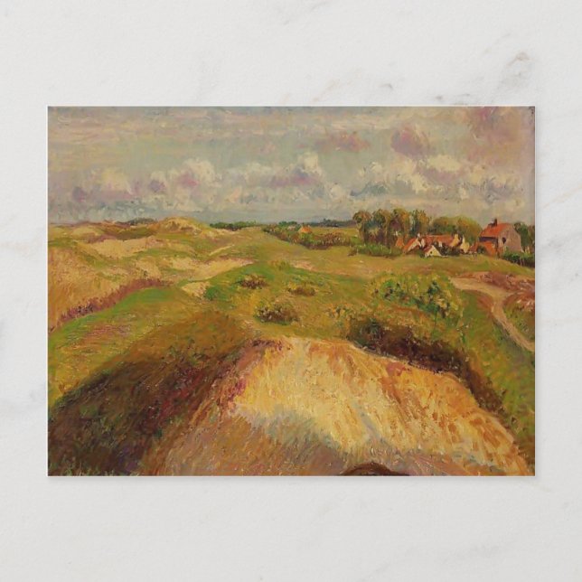 Cartão Postal Camille Pissarro - As dunas em Knocke, Bélgica (Frente)