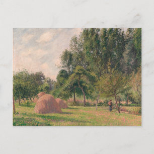 Cartão Postal Camille Pissarro Haystacks, Manhã, Eragny