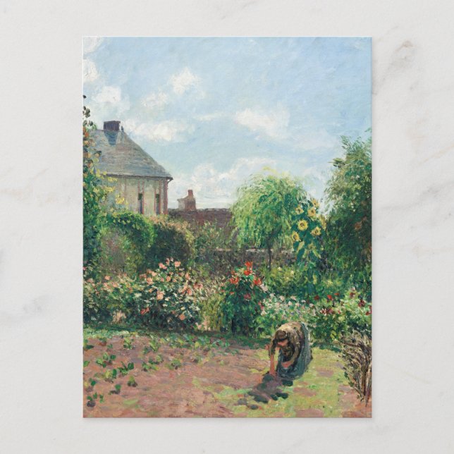 Cartão Postal Camille Pissarro O Jardim do Artista em Eragny (Frente)