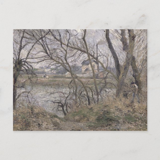 Cartão Postal Camille Pissarro | Os bancos do Oise (Frente)
