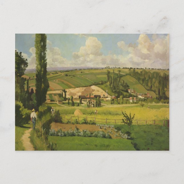 Cartão Postal Camille Pissarro | Paysage aux Patis, Pointoise (Frente)
