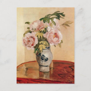 Cartão Postal Camille Pissarro - Peonias Rosa