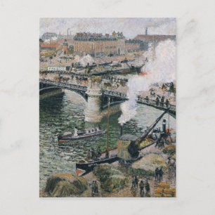 Cartão Postal Camille Pissarro Pont Boieldieu em Rouen Painting