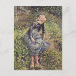 Cartão Postal Camille Pissarro Rapariga com palito, 1881