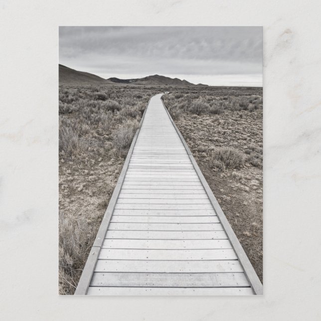 Cartão Postal Caminhada de barro através do deserto (Frente)