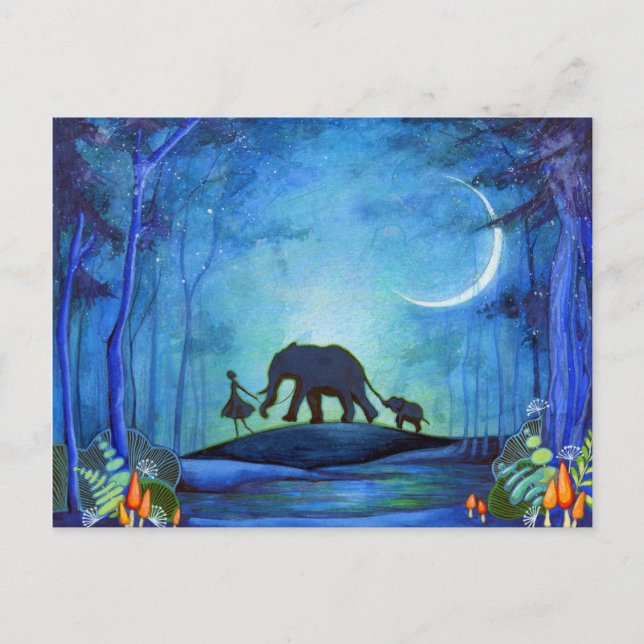 Cartão Postal Caminhada do elefante (Frente)