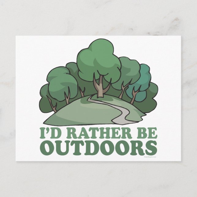 Cartão Postal Caminhando, Acampando, Trekking, Subindo Lá Fora! (Frente)