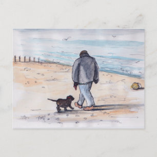 Cartão Postal Caminhando com o cachorro - 05