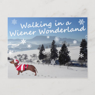 Cartão Postal Caminhando em um Wiener Wonderland