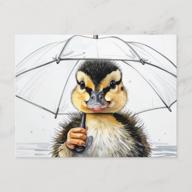Cartão Postal “Caminhando na Chuva”  (Frente)