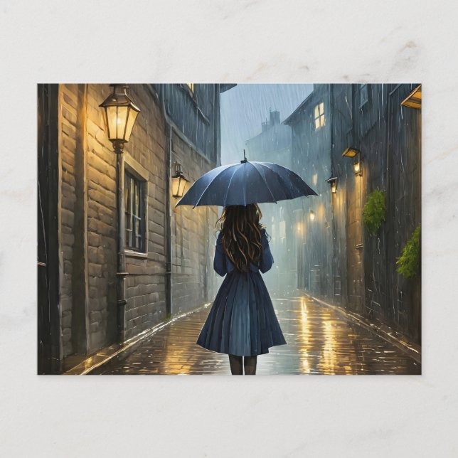 Cartão Postal Caminhando na chuva (Frente)