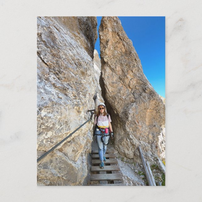 Cartão Postal caminhante via ferrata (Frente)