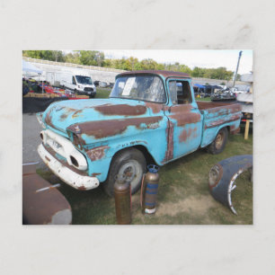 Cartão Postal Caminhão Azul Rusted