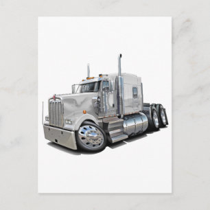 Cartão Postal Caminhão Branco Kenworth w900