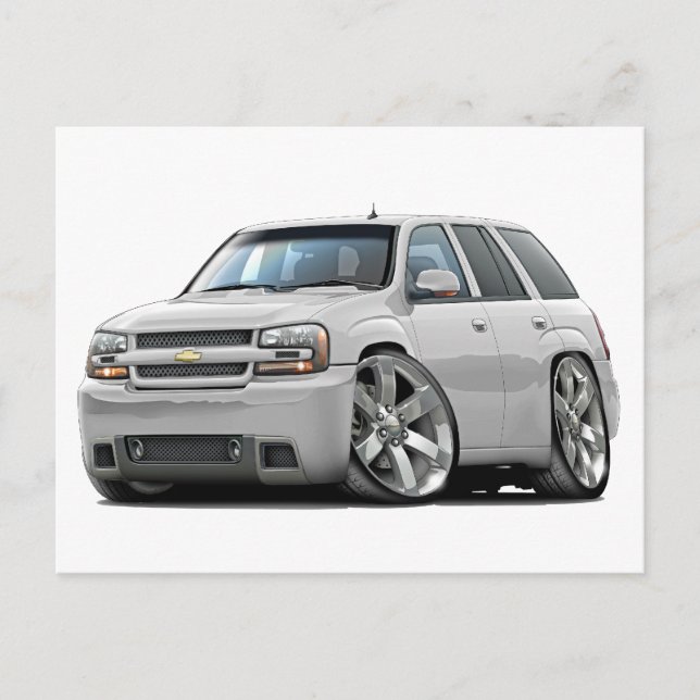 Cartão Postal Caminhão Branco Trailblazer (Frente)