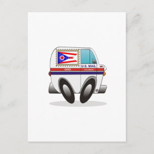 Cartão Postal Caminhão de correio OHIO